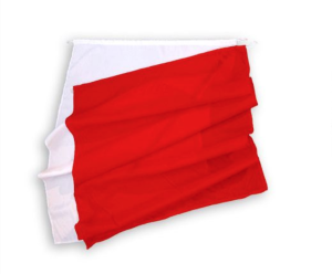 flaga sygnalizacyjna biała