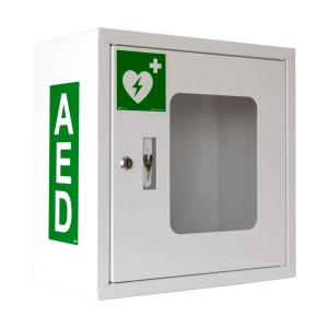 Szafka wewnętrzna metalowa na defibrylator AED (kluczyk)