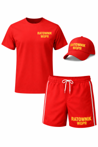 Zestaw Odzież RATOWNIK WOPR (koszulka,spodenki,czapka)