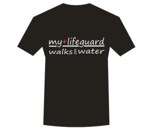 Koszulka T-shirt My lifeguard walks on water