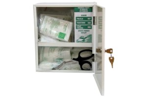 Stalowa apteczka ściennia