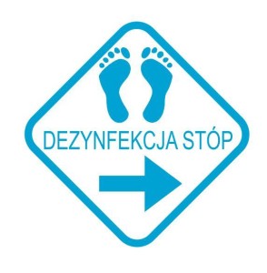 Tablica dezynfekcja stóp