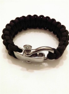 Bransoletka męska czarna rękodzieło biżuteria 